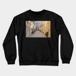 Old Street, Valletta, Malta Crewneck Sweatshirt